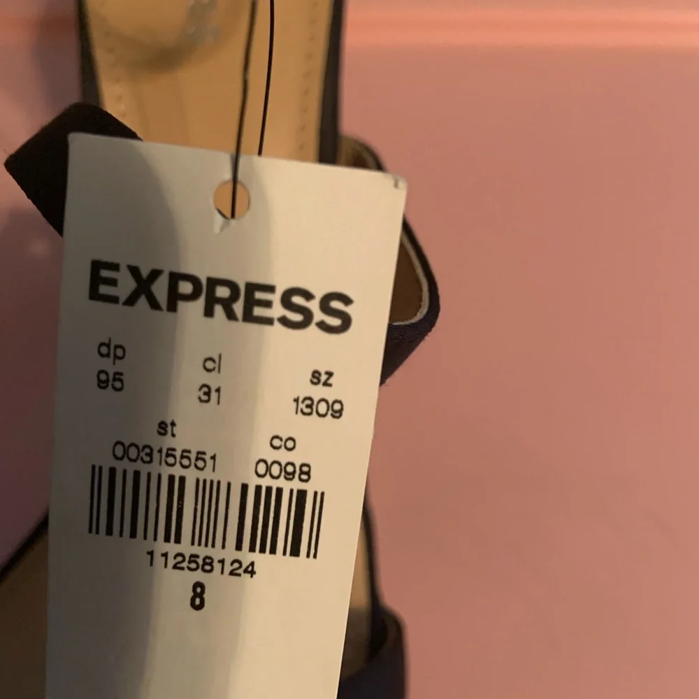 Express Elegant Black Strappy Heels - Picture 2 of 8